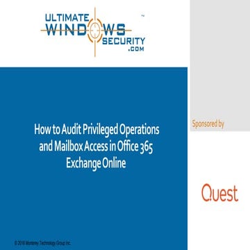 How to Audit Privileged Operations and Mailbox Access in Office 365 Exchange ...