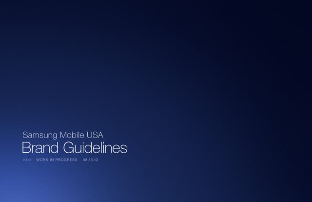 Samsung Mobile Brand Guideline