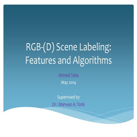 Rgb(d) Scene Labeling- features and algorithms