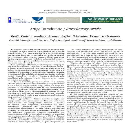 Gestão Costeira: resultado de uma relação dúbia entre o Homem e a Natureza