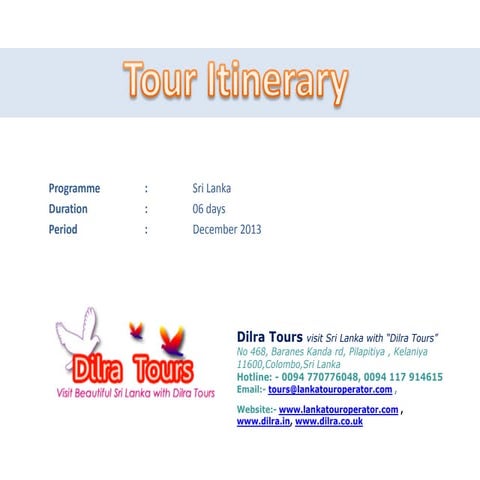 06 Days 05 Nights Sri Lanka Holiday, 06 Days 05 Nights vacation package, Tour...