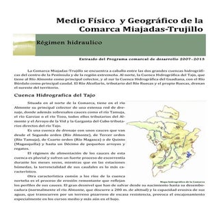 Régimen Hidráulico de la Comarca Mi...