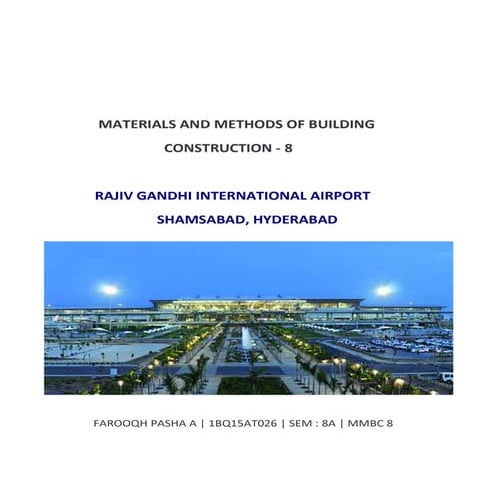 RAJIV GANDHI INTERNATIONAL AIRPORT HYDERABAD