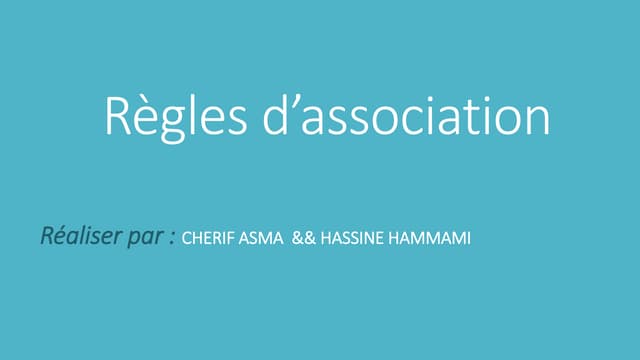 Règles d’association
