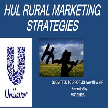 HUL rural Marketing strategies | PPTX