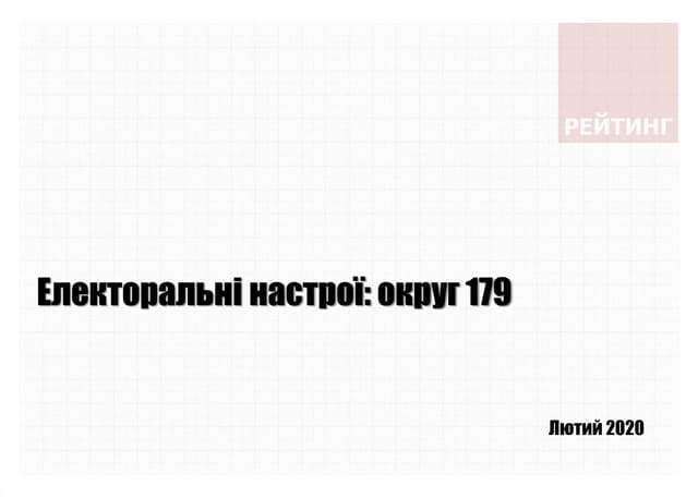 Електоральні настрої: округ 179
