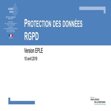 Sensibilisation RGPD pour les EPLE | PDF