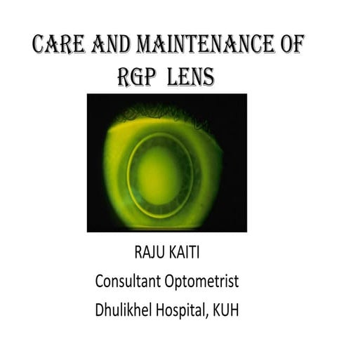 RGP  lens care and maintenance