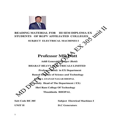 RGPV DIPLOMA EX305 UNIT II