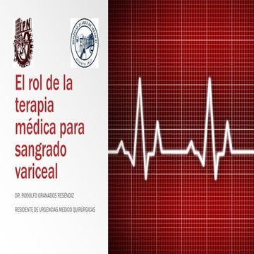 Tratamiento Hemorragia de Tubo Digéstivo Alto de Origen Variceal