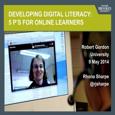 Developing Digital Literacy: 5 Ps for online learners