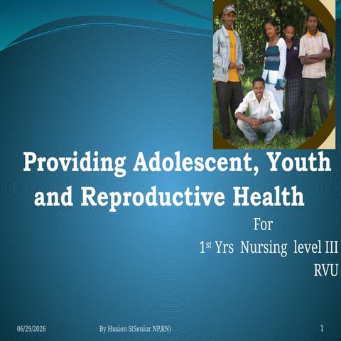 Adolescent Reproductive Sexual Health(ARSH) | PPTX
