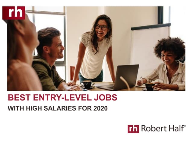 Best Entry-Level Jobs with High Salaries for 2020