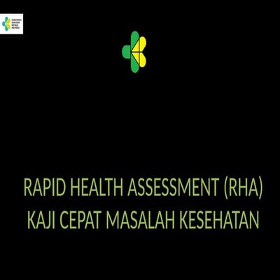 Rapid Health Assesmen (RHA) penangulanga | PPT