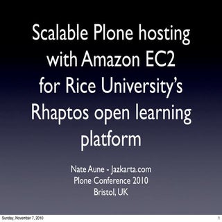 Scalable Plone hosting with Amazon ...