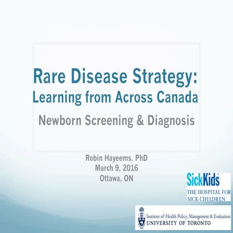 Robin Hayeems: Rare Disease Day 2016 Conference 