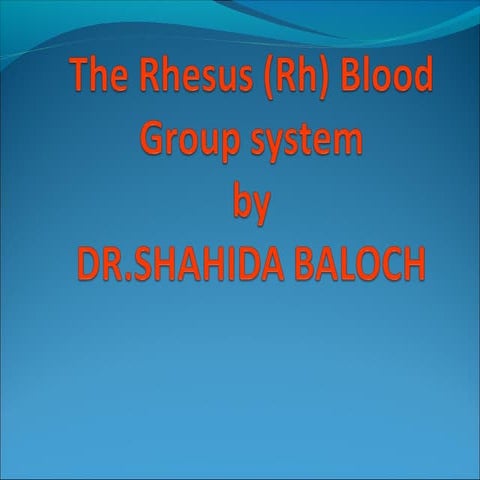 Rh blood group ss