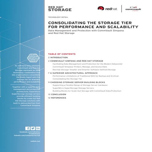 Red Hat Storage combined with Commvault Simpana