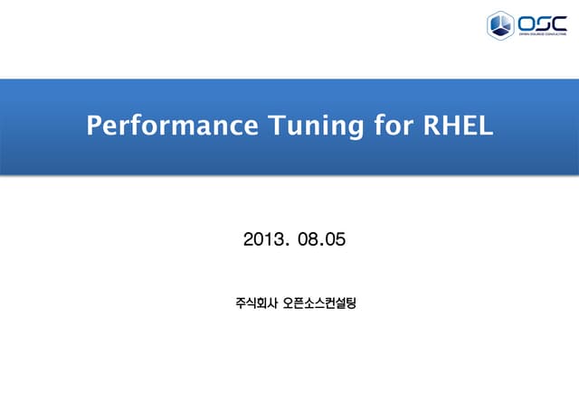 Linux Performan tuning Part I