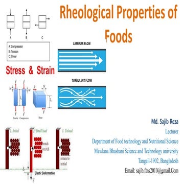 Rheological properties of food Materials