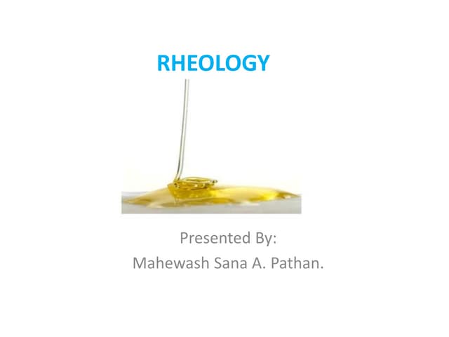 Rheology Of Fluids | PPT