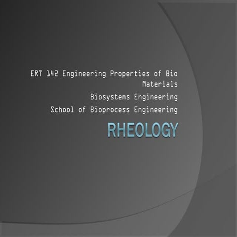 Rheology ppt