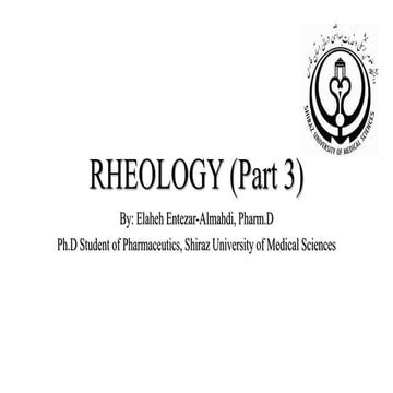 Rheology (part 3)