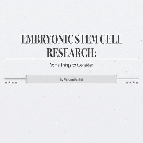 The Promise of Human Embryonic Stem Cell Therapies | PDF
