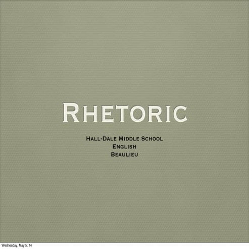 Rhetoric & Audience