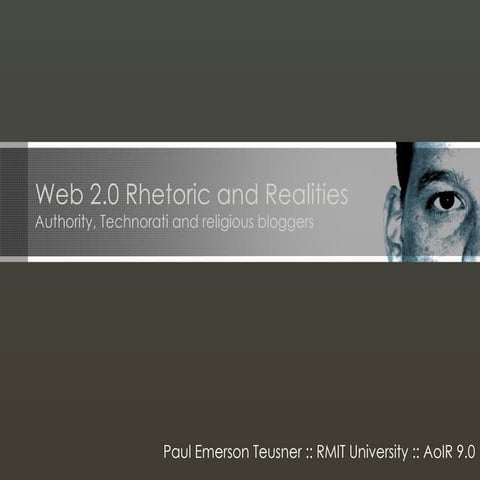 Rhetoric And Realities | PPT