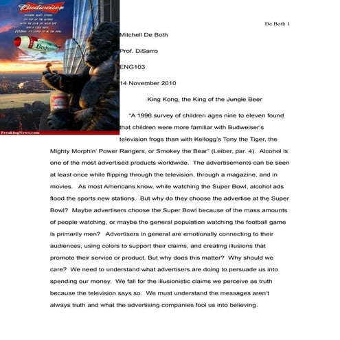 Rhetorical analysis (First Draft) | ODT