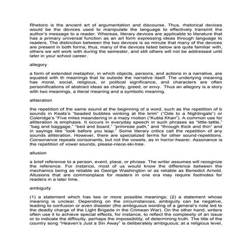 Rhetorical devices