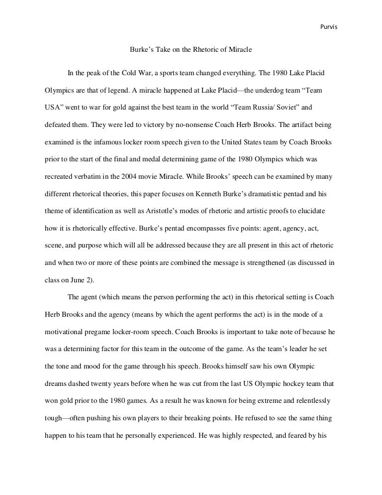 Rhetorical Theory Miracle Paper