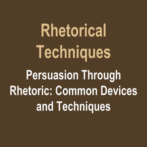 Rhetoric powerpoint