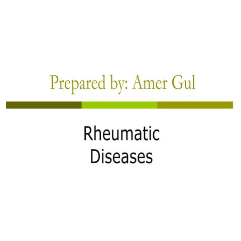 Rheumatic diseases