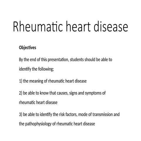 Rheumatic heart-         Medicine course