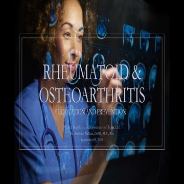 Rheumatoid and osteoarthritis presentation pcdi