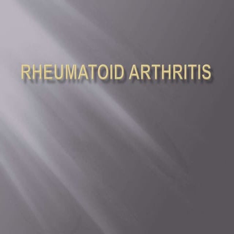 Rheumatoid arthritis