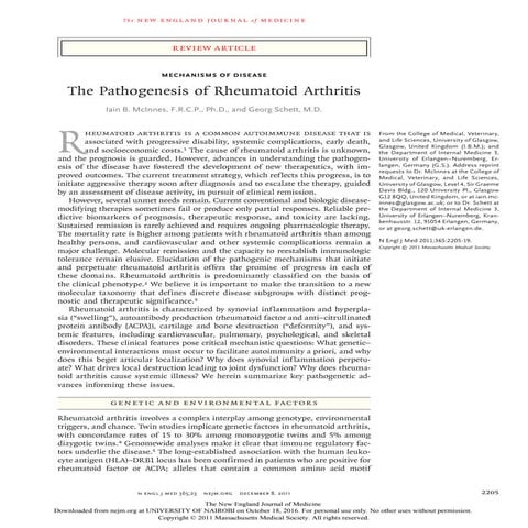 Rheumatoid arthritis