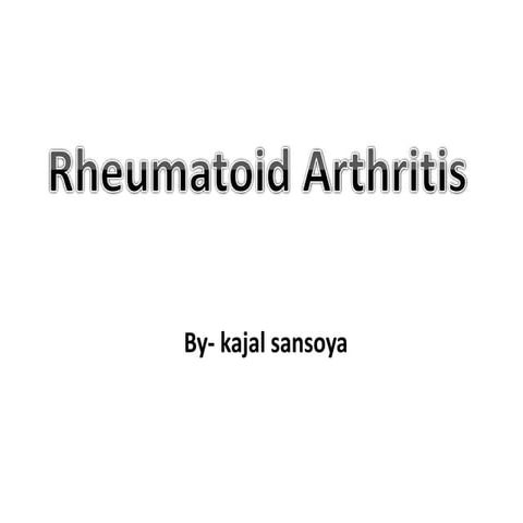 rheumatoid arthritis.