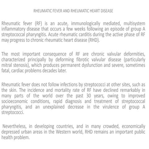 Rheuumatic heart disese