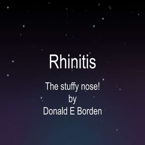 Rhinitis report | PPTX