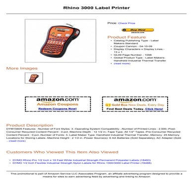 Rhino 3000 label printer