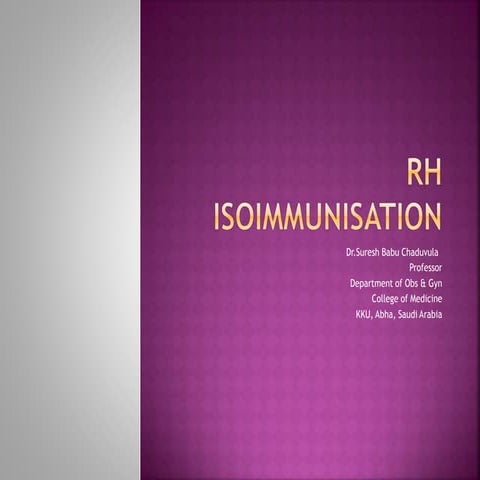 Rh isoimmunisation