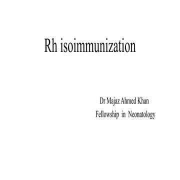 Rh isoimmunisation