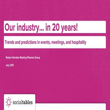 Our Industry in 20 Years: Event Technology Predictions