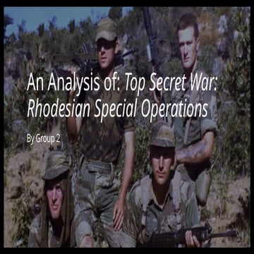 Rhodesian Bush War irregular warfare presentation | PPTX