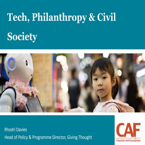Disruptive Technology, Philanthropy & Civil Society