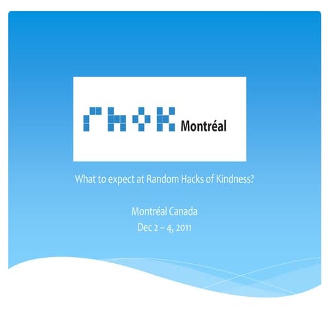 2011 Random Hacks of Kindness: Montreal