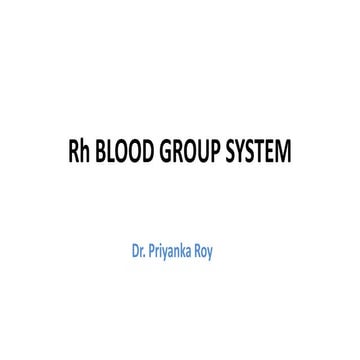Rh Blood Group PowerPoint Presentation..